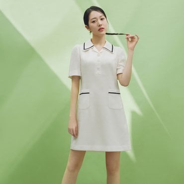 케네스레이디 조엘리 배색 원피스(장다아 착용) ENOPPE6200