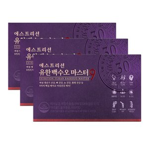 뉴오리진 [유한건강생활] 에스트리션 갱년기 유한백수오 마스터9 (30일분) x 3박스