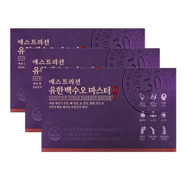 뉴오리진 [12일오전11시결제건까지 명절전배송] 에스트리션 갱년기 유한백수오 마스터9 (30일분) x 3박스