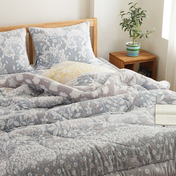 아밍 파우더블룸 착번극세사 차렵이불 베개세트 Q