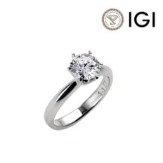 IGI 1.09ct D VVS2 14k 랩다이아몬드 라운드 1캐럿 링