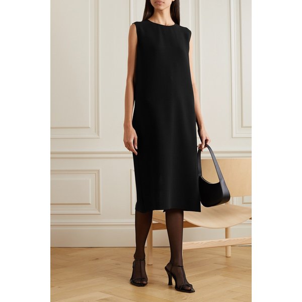 에센셜 마르나 크레이프 미디 드레스 블랙 1647597283612101