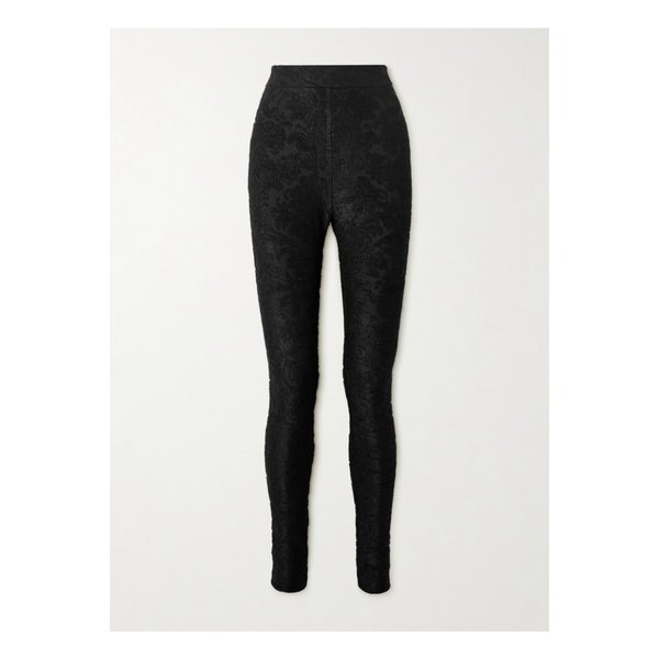 부클레 자카드 니트 레깅스 블랙 46376663162844088