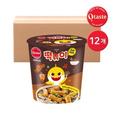 농심태경 핑크퐁 아기상어 떡볶이 / 고소한 짜장맛 116g 12개