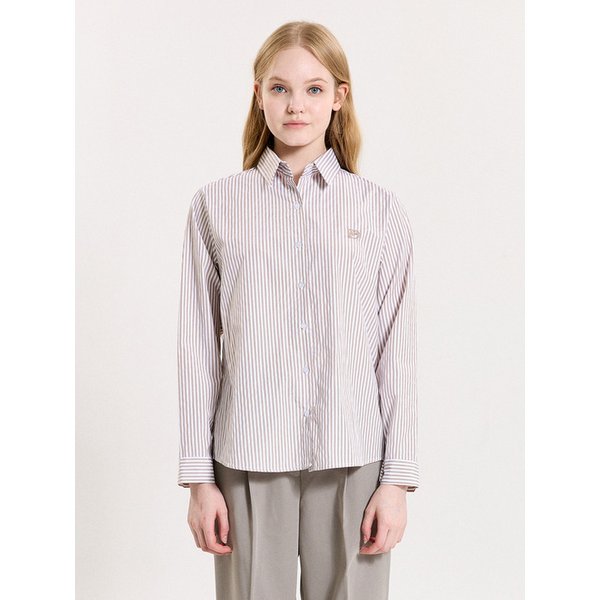 LOVE STRIPE SHIRT_BEIGE
