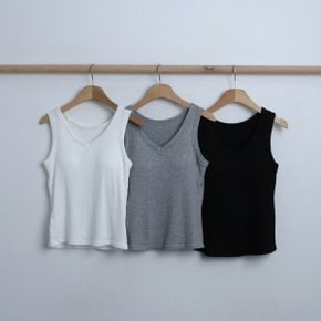 골지 브이 캡내장 캡나시 브라탑 티셔츠