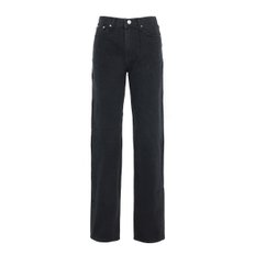 USA HIGH RISE STRAIGHT JEANS BLACK