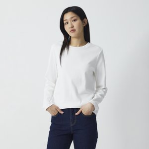 JAJU 여 헤비 코튼 긴팔 티셔츠(WHITE / BLUE / BLACK)