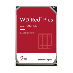 Western Digital 2TB WD Red Plus NAS HDD - 5400RPM SATA 6Gbs CMR 64MB -WD20EFPX (웨스턴