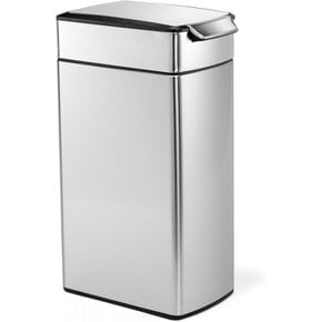 simplehuman 슬림 터치 바 더스트 박스 40L 실버 스테인레스 스틸 실버 40 Liter Slim