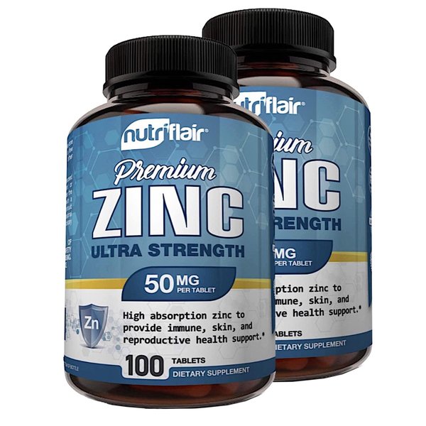 NutriFlair Zinc 뉴트리플레어 아연 50mg 100캡슐 2개
