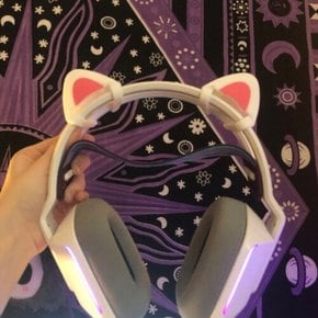 헤드셋 헤드폰 장식 악세서리 고양이 냥이 귀 클립형