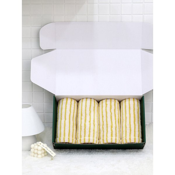 1퍼센테이지 피카 220g 30수 코마사 타올 4P 선물세트