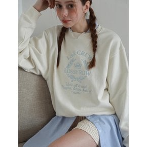 L&R CREW Logo sweatshirt _Cream