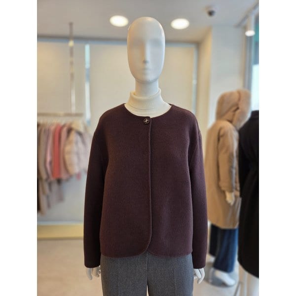 [여주점] [더 아이잗] 여성 울 캐시미어 블렌드 히든 버튼 재킷 (IRAA0JK038)