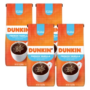 Dunkin Donuts 던킨도너츠 프렌치 바닐라 그라운드 커피 340g 4팩