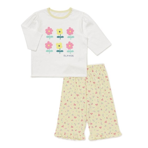 [여주점] [오프라벨 여주점] 래핑차일드 (YE) 플라워 7부 상하세트 (86129-714-03)