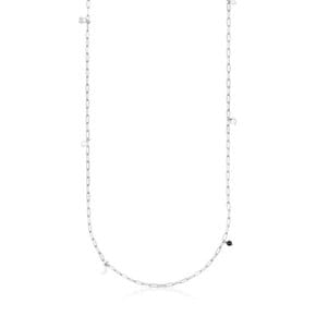 Magic Nature long silver, pearl and onyx necklace /목걸이/111372520