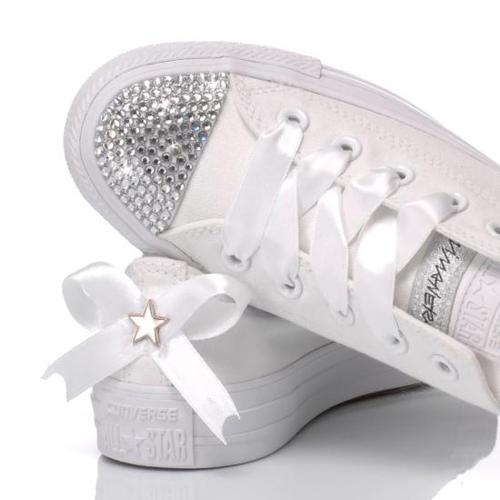 컨버스 스니커즈 144 CONVERSE SWAROVSKI LADY WHITE OX White