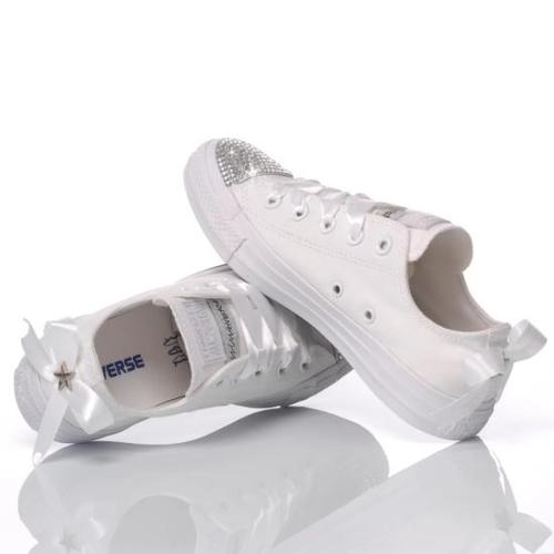 컨버스 스니커즈 144 CONVERSE SWAROVSKI LADY WHITE OX White