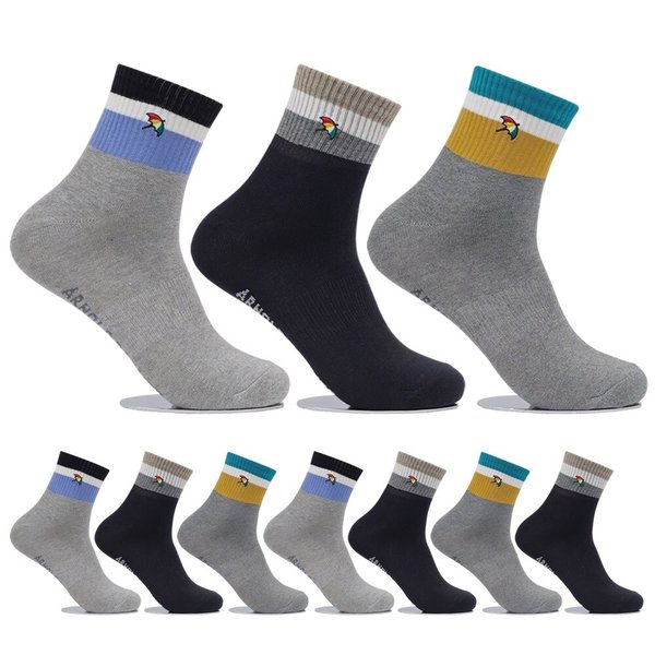 뒤틀림방지 남자캐주얼양말 중목 10켤레 MSP003