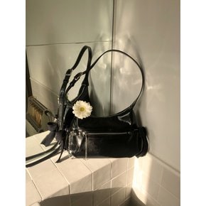 Belted ribbon bag_black