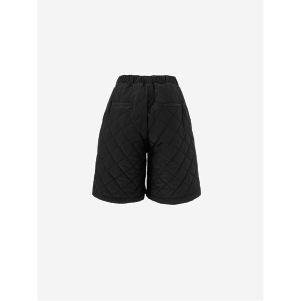 QUILTED BERMUDA PANTS - BLACK
