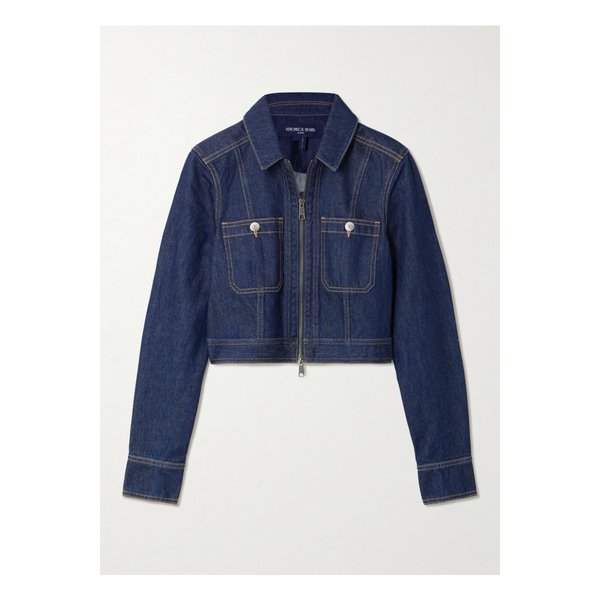 베로니카비어드 패티 크롭 데님 재킷 네이비 46376663162844291