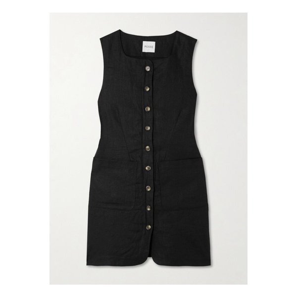 포세 엠마 리넨 미니 드레스 블랙 1647597359664037