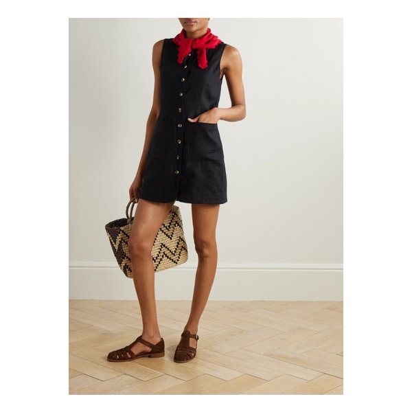 포세 엠마 리넨 미니 드레스 블랙 1647597359664037