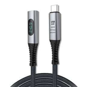 엠비에프 USB4.0 C to C타입 240W 초고속 연장케이블 0.5M MBF-U40MF-05