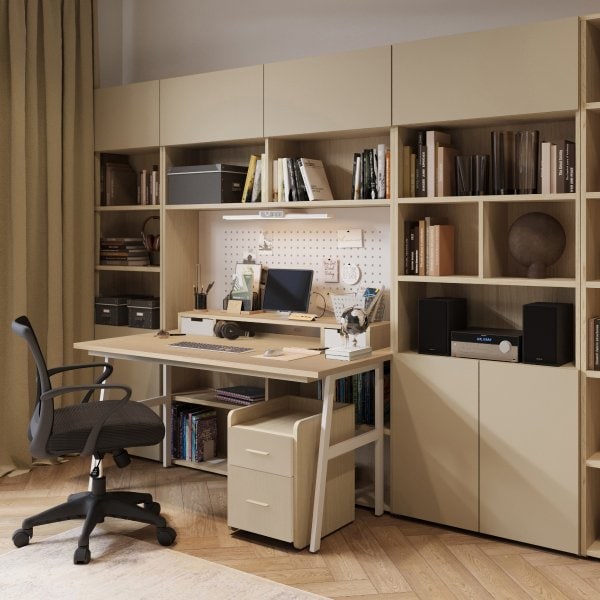 뉴아빌 6단형 책상책장 풀세트 280cm (컬러 택1)