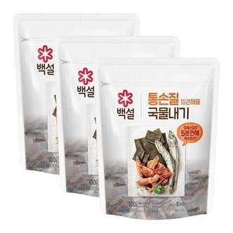 CJ제일제당 백설 통손질국물내기 얼큰해물 10g x 6포[60g] X 3개