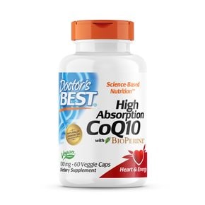 3X  닥터베스트  고흡수  코큐텐  CoQ10  바이오페린  함유  100  mg  60  식물성캡슐