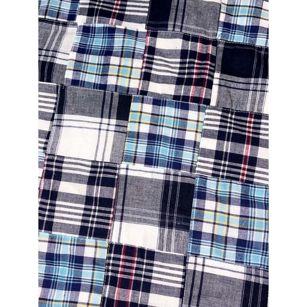 Real patchwork stool (navy)