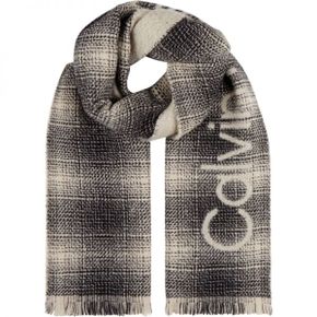 5545843 Calvin Klein Knitted Check Scarf