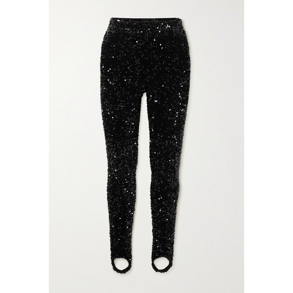 리차드퀸 시퀸 스트레치 저지 스터럽 레깅스 블랙 1647597302578459