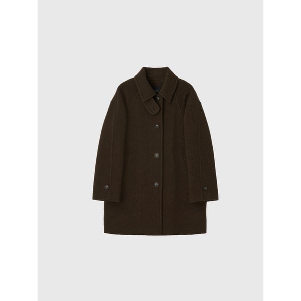 [NEW 컬러] 헤일리 울 부클 하프 코트_브라운 / HAILY WOOL BOUCLE HALF COAT_BROWN