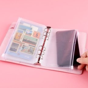 A6 6공 투명 속지 지퍼백 머니포켓 용돈 생활비 절약