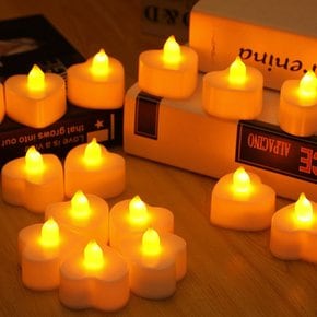 LED하트초 LED 생일파티용품 티라이트 초 파티클럽 갑 촛불 하트초 이벤트 행사 1pcs