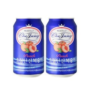 [본사직영] 초정탄산수 350ml 복숭아 24캔 2박스 총 48캔