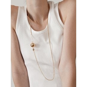 Rhythm long chain necklace - gold