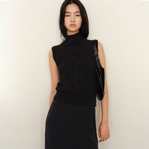 Theodora Twist Sleeveless Knit Black