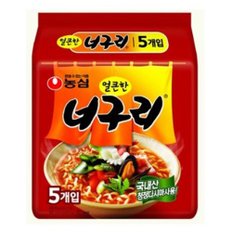 농심 너구리 매운맛 120g 멀티5입 x8개