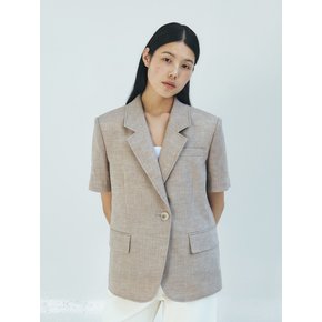 TFR LINEN ONE BUTTON BLAZER_2COLORS