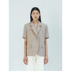 TFR LINEN ONE BUTTON BLAZER_2COLORS