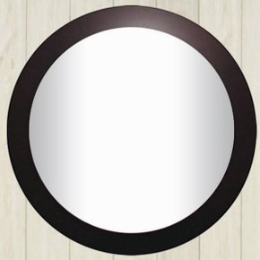 우드 디자인 원형 벽거울 화장대 현관 거실 60cm