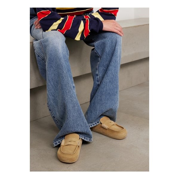 스티치 스웨이드 뮬 브라운 46376663162971317