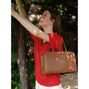 Cayley Boston Bag Plus Tan Brown