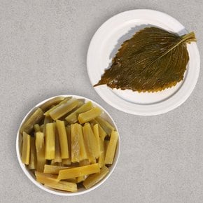 궁채장아찌1kg+깻잎절임1kg 대용량 밑반찬 (총2KG)